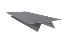 Планка стыковочная составная верхняя 0,5 Satin с пленкой RAL 7004 сигнальный серый (2м)