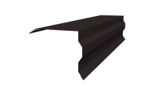 Планка торцевая фигурная 100х85 0,5 PurPro Matt 275 RAL 9005 черный (2м)