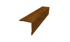 Планка завершающая 50х50 для забора жалюзи Milan Grand Line 0,45 Print Elite Golden Wood TwinColor (3м)