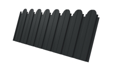 Профнастил C10B фигурный Grand Line 0,5 Rooftop Бархат RAL 7016 антрацитово-серый