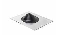 Проходной элемент (мастер флеш) угловой №1 (75-200мм) +185 EPDM (металлический неокрашенный фланец) черный