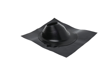 Проходной элемент (мастер флеш) угловой №3.1 (280-460мм) +240 силиконовый (металлический окрашенный фланец) черный