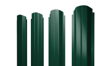 Штакетник П-образный A фигурный Grand Line 0,45 PE-Double RAL 6005 зеленый мох
