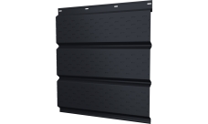 Софит металлический Классик v01 Grand Line полная перфорация 0,5 Satin Matt с пленкой RAL 7024 мокрый асфальт
