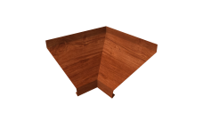 Угол отлива внутренний 150 Grand Line 0,45 Принт Элит с пленкой Рябина TwinColor