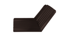 Колено трубы гофрированное боковое правое Vortex Lite 76х102мм Matt RR 32 темно-коричневый