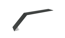 Планка карнизная для мягкой кровли 100х60 Grand Line 0,45 Drap TX RAL 7016 антрацитово-серый (2м)