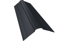 Планка конька фигурного 100х100 Grand Line 0,45 Drap TX RAL 7024 мокрый асфальт (3м)