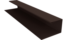 Планка П-образная Блок-Хаус новый Grand Line 0,5 Атлас с пленкой RAL 8017 шоколад (3м)