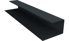 Планка П-образная Блок-Хаус новый Grand Line 0,5 Velur RAL 7016 антрацитово-серый (2м)