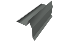 Планка торцевая для шифера Grand Line 0,45 PE с пленкой RAL 7005 мышино-серый (2м)