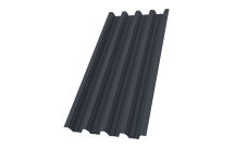 Профнастил Н75R 0,5 PE RAL 7024 мокрый асфальт