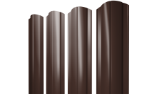 Штакетник Круглый фигурный 0,45 PE RAL 8017 шоколад