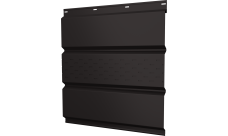 Софит металлический Классик v01 Grand Line центральная перфорация 0,45 Drap TX с пленкой RR 32 темно-коричневый