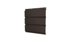 Софит металлический Grand Line полная перфорация 0,45 Drap ST с пленкой RR 32 темно-коричневый