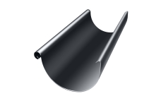 Желоб полукруглый GL PE 125 мм 3 м RAL 7024 мокрый асфальт