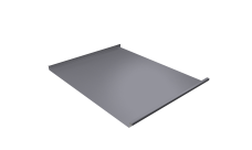 Фальц двойной стоячий Grand Line 0,45 Drap ТХ с пленкой на замках RAL 7004 сигнальный серый