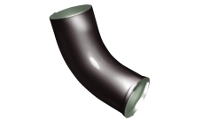 Колено стока Grand Line PE 90 мм RR 32 темно-коричневый