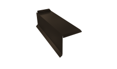 Планка торцевая сегментная 30мм Левая 0,45 PE-Double с пленкой RR 32 темно-коричневый