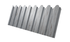 Профнастил С20A фигурный 0,45 Print Elite Snow Wood TwinColor