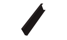 Декоративная накладка на столб универсальная 80х80 для забора жалюзи Grand Line 0,5 Velur X RAL 9005 черный (1,8м)