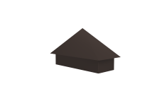 Колпак на полустолб для С20 0,5 Rooftop Бархат с пленкой RR 32 темно-коричневый