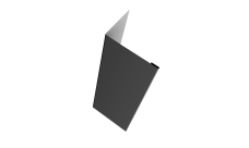 Нащельник (для калиток и ворот) 25х35 жалюзи Milan, Tokyo, Palermo 0,5 Satin RAL 7024 мокрый асфальт (L1,68)