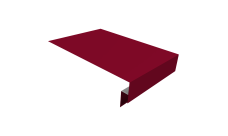 Планка околооконная сложная 300х50х18 (j-фаска) Grand Line 0,45 PE с пленкой RAL 3003 рубиново-красный (2м)