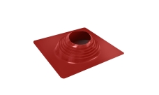 Проходной элемент угловой №5 (200-275мм) +240 силиконовый (металлический окрашенный фланец) красный