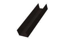 Стойка для забора жалюзи Milan,Tokyo Grand Line 0,45 PE-Double RAL 9005 черный (1,8м)