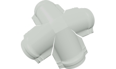 Четверник конька малого полукруглого Grand Line 0,5 Satin с пленкой RAL 9003 сигнальный белый