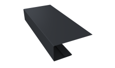 J-Профиль 18мм 0,5 Atlas X с пленкой RAL 7024 мокрый асфальт (2м)