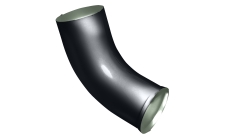 Колено стока GL PE 90 мм RAL 7024 мокрый асфальт