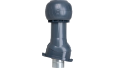 Комплект вентиляции Gervent Статик для кровли Монтеррей изолированный 125/160мм серый графит