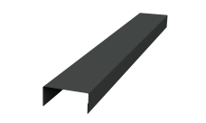 Ламель лицевая стартовая/финишная забора жалюзи Texas 55мм для калиток и ворот (с заполнением ламелями 125) Grand Line 0,5 Velur X RAL 7016 антрацитово-серый