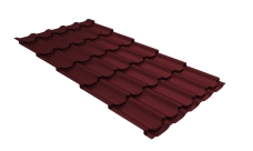 Металлочерепица "Квинта плюс" ("Kvinta plus") 0,5 Satin Matt TX RAL 3005 красное вино