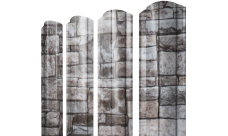 Штакетник Круглый фигурный Grand Line 0,45 Print Elite Fine Stone TwinColor