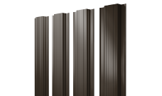 Штакетник Прямоугольный с прямым резом Grand Line 0,5 GreenCoat Pural BT RR 32 темно-коричневый (RAL 8019 серо-коричневый)