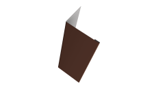 Нащельник (для калиток и ворот) 25х35 жалюзи Milan, Tokyo, Palermo 0,5 Satin RAL 8017 шоколад (L1,68)