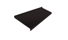 Отлив простой 250 Grand Line 0,5 PurPro матовый RAL 9005 черный (2м)