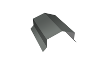 Парапетная крышка угольная 125мм Grand Line 0,45 PE с пленкой RAL 7005 мышино-серый (3м)