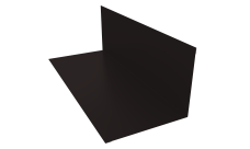 Планка примыкания 130х160 Grand Line 0,5 Rooftop Бархат RAL 9005 черный (3м)