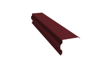 Планка торцевая фигурная 90х110 0,45 PE с пленкой RAL 3005 красное вино (3м)