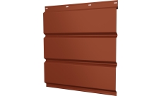 Софит металлический Классик v01 Grand Line без перфорации 0,5 Satin Matt TX с пленкой RAL 8004 терракота