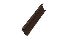 Декоративная накладка на столб универсальная 62х55 для забора жалюзи Grand Line 0,5 Satin Matt RAL 8017 шоколад (2м)