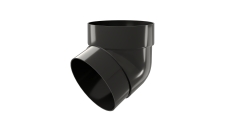 Колено трубы 67 град. ПВХ GL черное (RAL 9005)