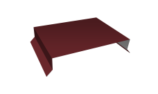 Парапетная крышка прямая 200мм Grand Line 0,5 Satin Matt TX RAL 3005 красное вино (3м)