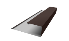 Планка торцевая страховочная 0,45 Drap TR lite RAL 8017 шоколад (2м)