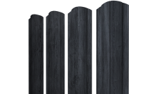 Штакетник Круглый фигурный 0,45 Print Premium Grey Wood TwinColor