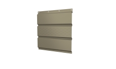 Софит металлический Grand Line центральная перфорация 0,5 Satin с пленкой RAL 1015 светлая слоновая кость